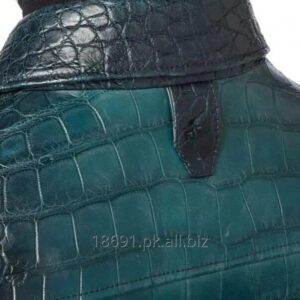 Premium Cowhide Leather Jackets – Crocodile Embossed Design - Image 3